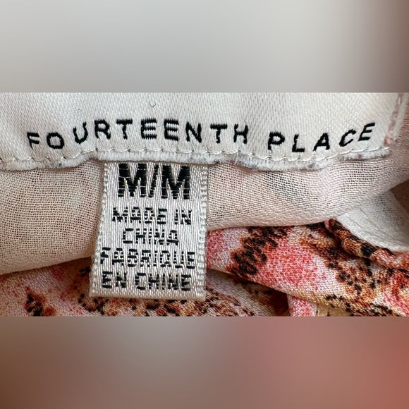 Fourteenth Place Elegant Multicolor Patterned Tank Top Size M EUC - Picture 7 of 9